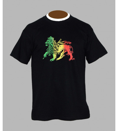 T-shirt rasta lion vert jaune rouge