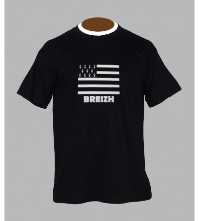T-shirt drapeau breton homme '' BzH ''