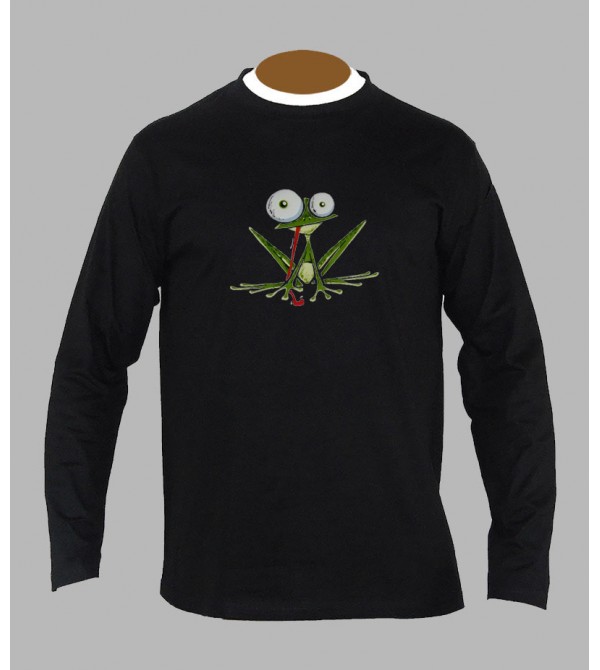 T-shirt psychédélique grenouille manches longues