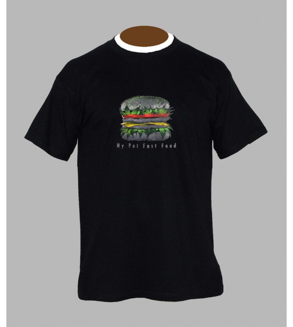 T-shirt cannabis burger - Vêtement homme