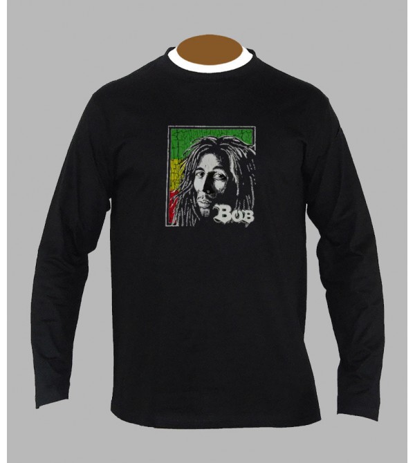 Tee shirt Bob Marley homme manches longues