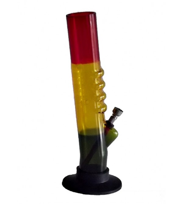 Bang acrylique rasta pipe a eau bob marley brad weed 420 bong feuille de cannabis pvc 26