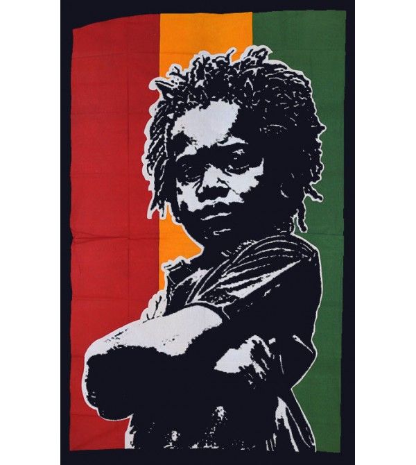 Drapeau Bob Marley Vert Jaune Rouge