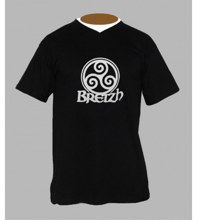 T-shirt breton homme Col V '' BzH ''